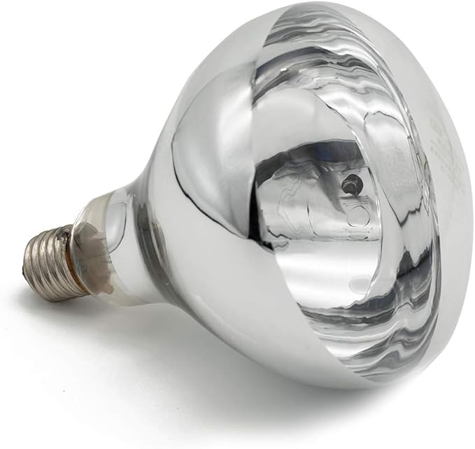 Heat Lamp Bulb Clear Infrared Light Bulb 250 Watt Hard Explosion-Proof Glass for Chicks, Poultry, Bathroom, Food Heating, Light Therapy (120V,250W)