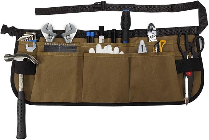 Garden Tool Waist Apron - Professional Heavy Duty Waist Work Apron with 13 Pockets, Fully Adjustable Water-resistant Gardening Utility Aprons for Men & Women