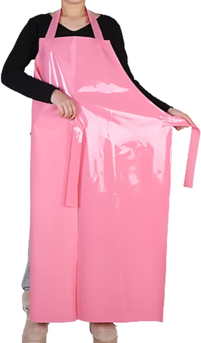 ELEBOX Waterproof Oil Proof Bib Apron Utility Apron Chemical Resistant Apron with Sleeve Work Apron Ultra Lightweight