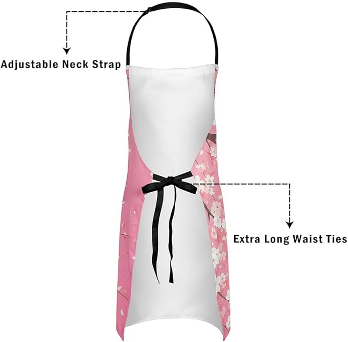 jejeloiu Cartoon Cats Apron for Women Men 26"x31"