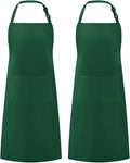Syntus Adjustable Bib Apron with 2 Pockets Cooking Kitchen Aprons for Women Men Chef