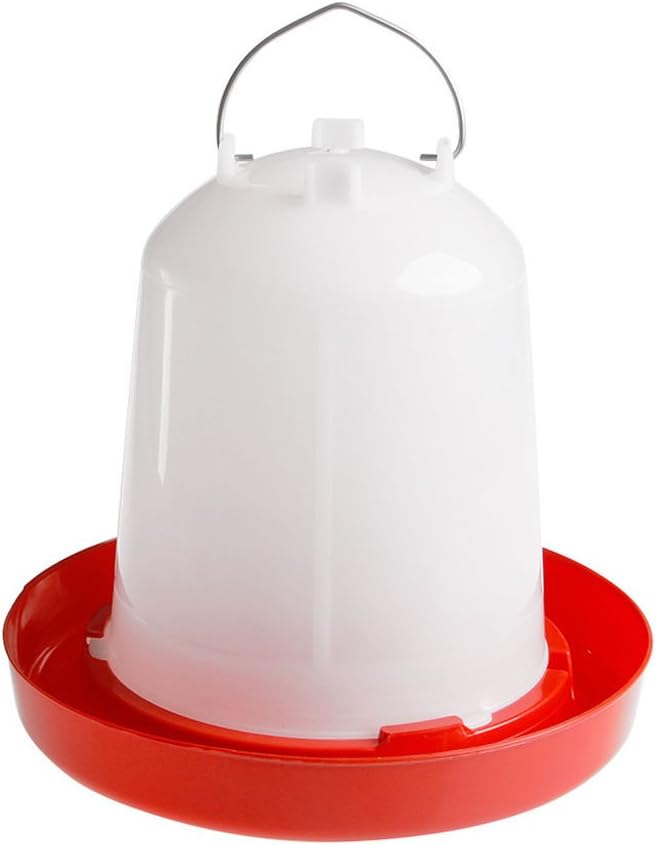 Chicken Feeder Waterer Baby Chick Drinker Feeder with Carrying Handle Capacity 1.5 L Chicken Water Feeder Pet Supplies Automatic Drinking Fountain for Poultry Farming