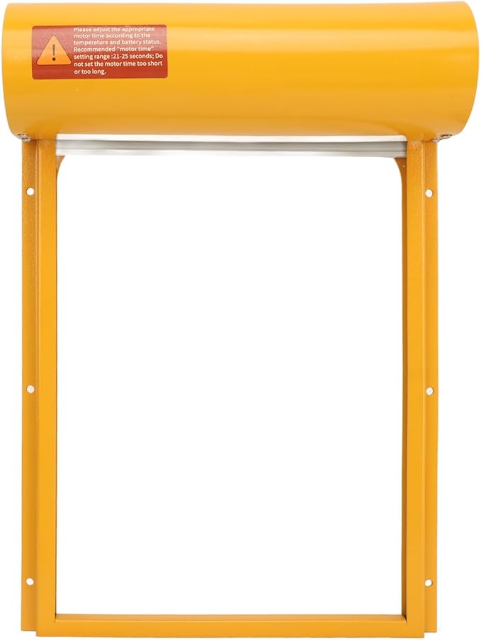 Automatic Chicken Coop Door Opener Battery Powered Timer LED Display with Programmable Controller for Chicken Duck Goose Poultry Coop (Yellow)