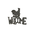 Treasure Gurus Cast Iron Welcome Rooster Sign Farmhouse Chicken Country Wall Art Rustic Front Door Porch Hen Home Decor