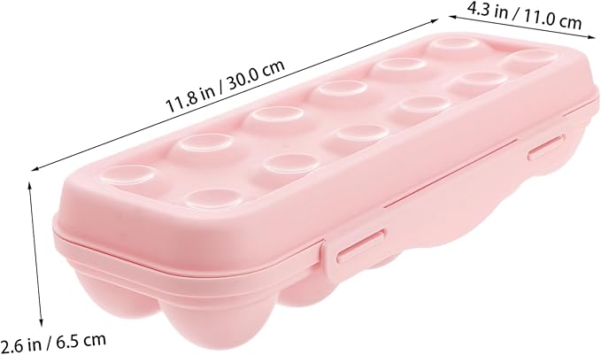 2pcs Stackable Egg Storage Box Pink Refrigerator Egg Holder Practical Container for Organizing Fridge for Home Use