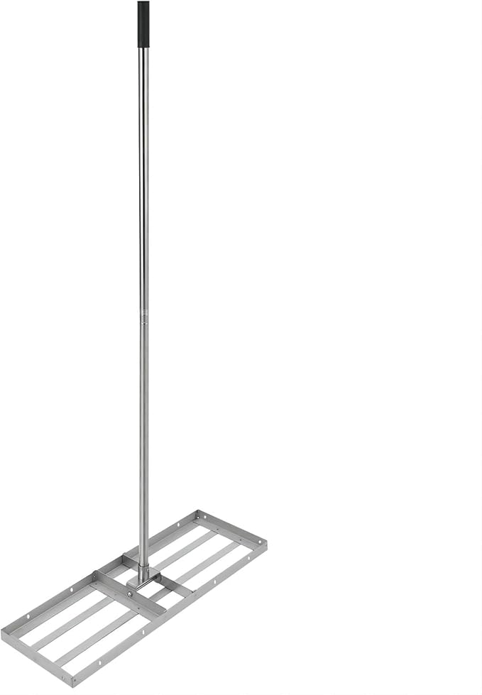 36" Lawn Leveling Rack with Adjustable 72'' Handle Length, Stainless Steel Leaf Rack Yard Leveling Rake, Easily Assembly, Heavy-Duty Lawn Tools for Compost Sand Peat Moss Soil