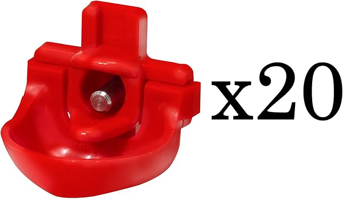 RentACoop DIY Waterer Kit - Horizontal Nipples with Dribble Dish and Installation Tool - Great for Chickens, Turkeys, Peafowl, and Other Poultry - 20 Pack