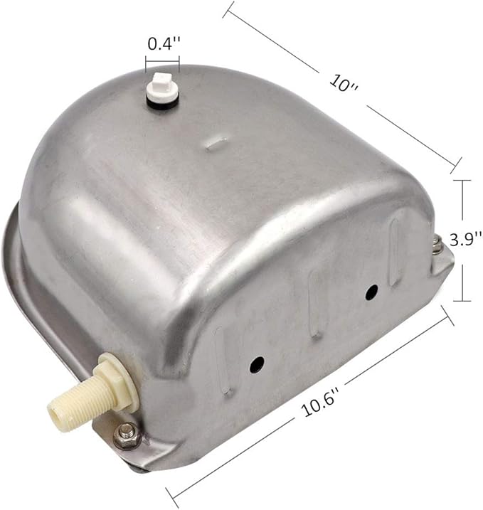 Stainless Steel Automatic Waterer Bowl with Float Valve Automatic Dog Water Bowl Water Trough for Dog Livestock Pig Chicken Goat Waterer with Drain Plug