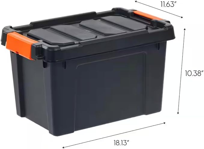 20-Quart / 5-Gallon Heavy-Duty Stackable Storage Tote - Set of 4 OU31839