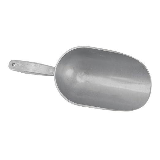 Aluminum Alloy Pet Food Scoop, Metal Feed Scoop for Dog Cat Poultry Goat Cattle Pig, Multipurpose Grain Scoop Shovel with Accurate Portion Control, Easy to Clean and Durable for Ki