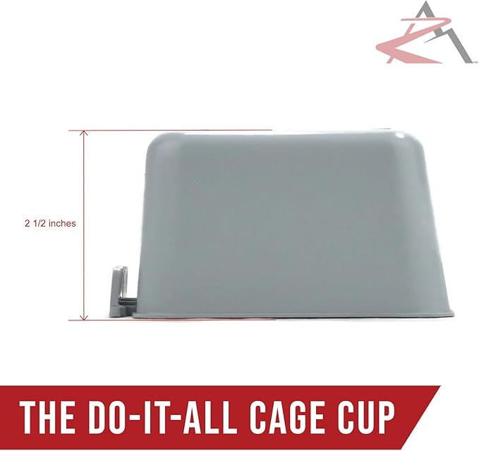 The ROP Shop 50-Pack - 16oz Gray Cage Cups for Feed & Water for Poultry Ducks, Birds, Hamsters