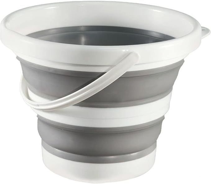 Collapsible Bucket 1.3 Gallon 5L Water Bucket for Cleaning Foldable Portable Plastic Mop Bucket with Handles Indoor Household Outdoor Car Wash Camping Fishing