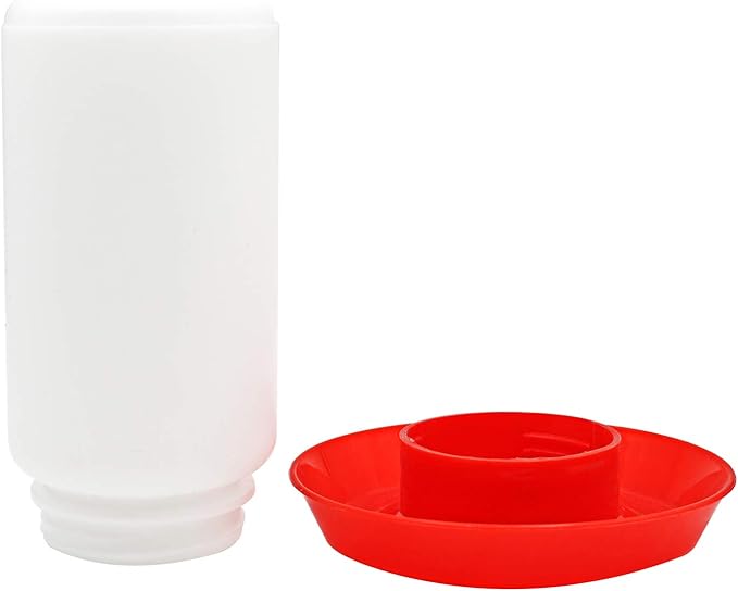 Chicken Feeder and Waterer Set, 1 Liter Chick Drinker and 1 Liter Chick Feeder for Poultry