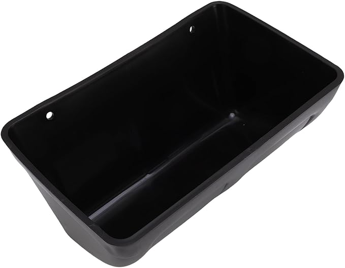 Pssopp Plastic Hanging Chicken Feeder, Large Capacity Design Thickened Plastic Waste Prevention Hanging Poultry Feeder Trough for Livestock (Black)