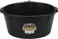 Little Giant® Heavy Duty Rubber Tub with Hanging Hooks | Durable Rubber Feed Pan | Horse Feed Bucket | 6.5 Gal