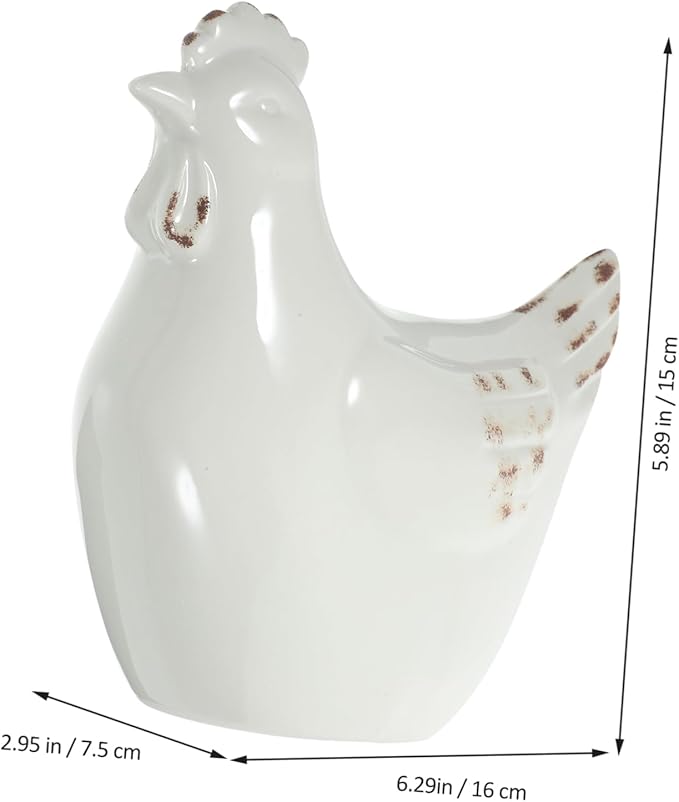 Alipis Farmhouse Style Ceramic Hen Decor Ornament for Kitchen Chicken Accessories