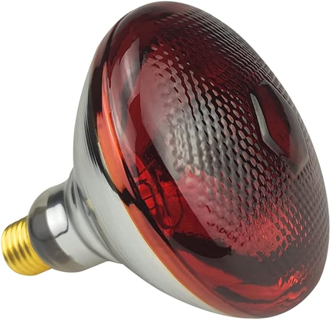 2 Pack 250W Red Heat Lamp Infrared Bulbs PAR38 Glass Lamp Bulb for Food Service, Brooder Bulb, Chicks, Pet, Bathroom, Light Therapy Use E26 Base, Flood Light Heat Lamp.