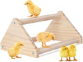 Chick Stand Training Perch, Wood Chicken Roosting Bar for Entertainment, Wooden Chick Perch, 7.9 X 6.9 X 4.14’’ Toy for Coop & Brooder, Chick Jungle Gym Perch