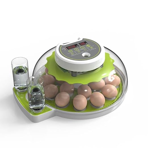 ME JO Egg Incubator for Hatching Eggs with Automatic Egg Turning & Humidity Control – Dual Power Supply Chicken Egg Incubator, Quail, Duck, Reptile Hatchery, Small Digital Smart Incubator (18 Eggs)