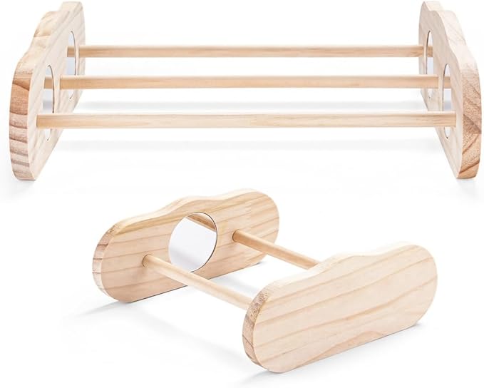 Wood Chicken Roosting Bars, Chick Stand Training Perches, 2 Pcs Wooden Chick Perches for Entertainment, Chick Jungle Gym Perch Toys for Coop & Brooder