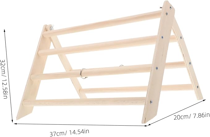 Toyvian Wood Chicken Perch Stand for Poultry Enrichment Natural Wood Chick Roosting Bar Easy to Clean Chicken Coop Accessories for Chicks and Hens