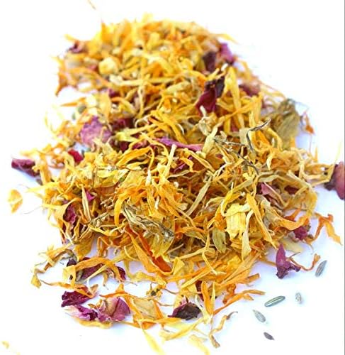 Pampered Chicken Mama Happy Tummy Nesting Herbs for Pet Chickens (10 Ounces) - All-Natural Backyard Chicken Feed Supplies for Hen Nest Boxes