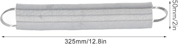 Electric Fence Spring Gate Kit,2pcs Electric Fence Spring Gates Stainless Steel 16 Feet Tension Livestock Fence Spring for for Field Fencing Pasture Gates