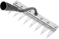 Weeding Rake for Gardening, Gardenia Iron Rakes for Backyard, Lawn, Small Farm, Rake with Sharp Metal Teeth，Heavy Duty Garden Tool for Weeding Without Handles (8 Tines)