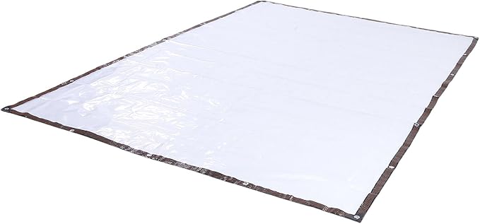 Heavy Duty Water Proof Chicken Coop Cover for Winter, Winterizing Insulation Clear Tarp with Metal Grommets, Ideal for Poultry Cage, Patio, Greenhouse & Garden, 2x3m