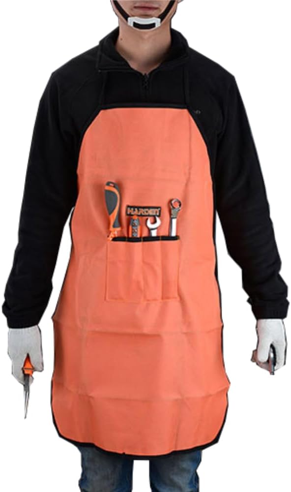 Edward Tools Shop Apron with Pockets - Oxford Apron for Painting, Woodworking, Electrician, Gardening - Easy Access Pockets - Belt with Adjustable Clip