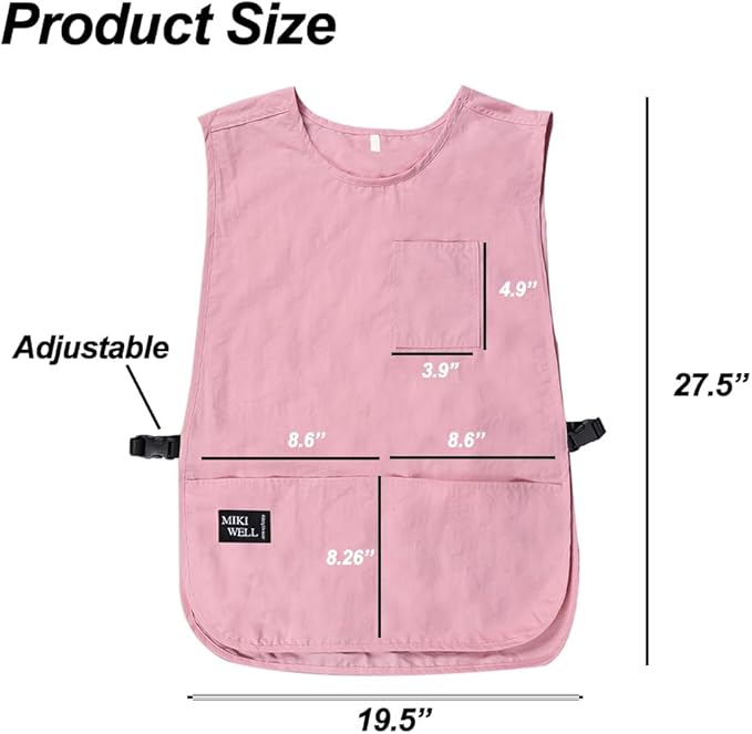 Waterproof Unisex Cobbler Apron with 4 Pockets Vest Style Ultralight Chef Waiter Work Overalls