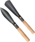 BESPORTBLE 2 Pcs Gardening Spade Tools with Wooden Handles, Metal Handheld Planting Shovels for Vegetable Transplanting and Flower Planting, Sturdy Farm Garden Hand Tools for Outdoor Soil