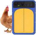 Automatic Chicken Coop Door Opener,Auto Chicken House Door with Light Sensor,Battery Powered Chicken Door for Small Poultry,Waterproof Electric Chicken Gate Opener for Safe Chicken Rearing (Yellow)