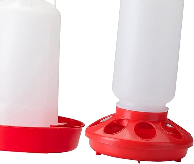 1kg Poultry Feeder and 1.5L Chick Waterer Starter Kits Poultry Feeding Equipment Quail Feeder Duck Feeder for Chicks Backyard