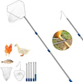 Chicken Catching Net，Adjustable 35-78 Inch Chicken Catcher Leg Hook Tool Kit with A Replaceable Net,Long Handle Animal Catcher Pole Suitable for Catching Small Duck,Goose,Bird, Skunk Bat and Fishnet