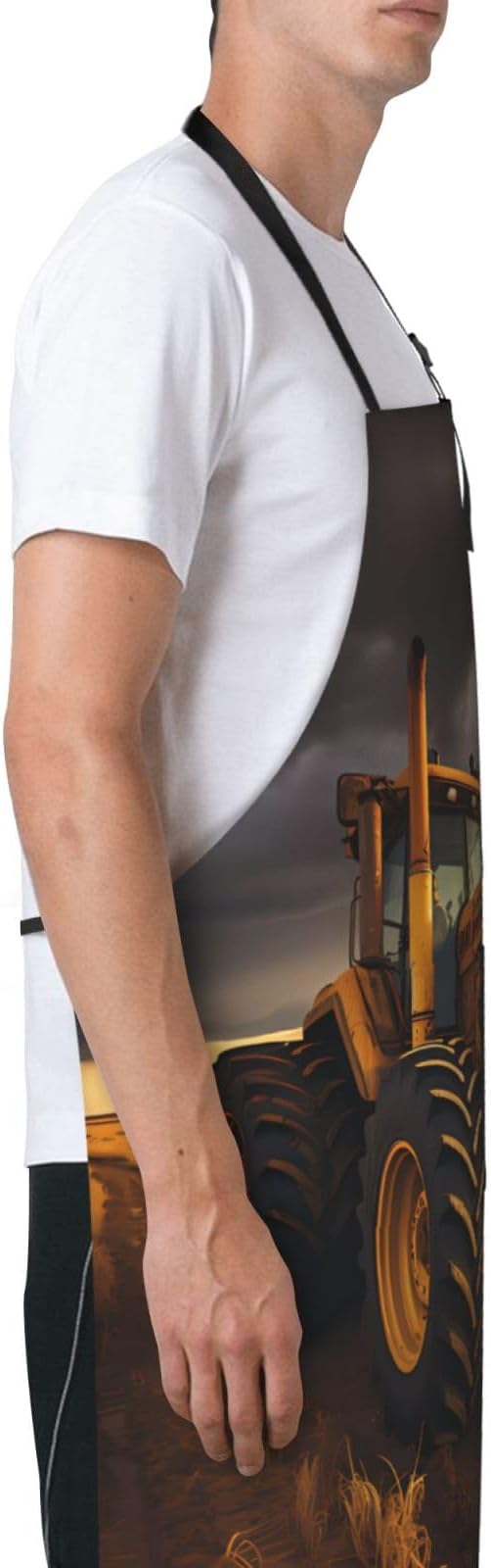 Tyrannosaurus rex Heavy Duty Waterproof Apron with Pockets for AdultsResistant Grilling, Gardening, Painting