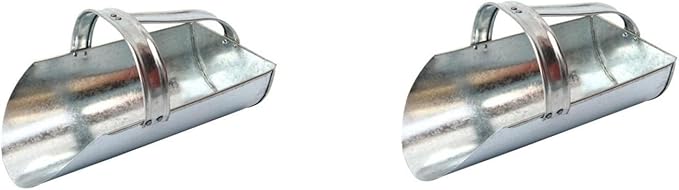 Sosoport 2 pcs Heavy Duty Feed Shovel Thickened Iron Scoop for Farm Feeding Design for Livestock Poultry Gardens and Orchards and Convenient Feeding Tool