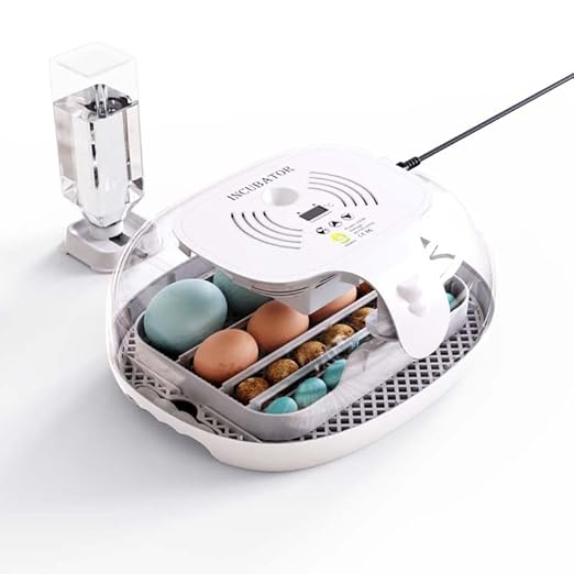 HOWOOIUA 16 Egg Incubator - Automatic Egg Turner, Temperature Control, Built-in Candler, Auto Water Refill for Hatching Chicken Eggs