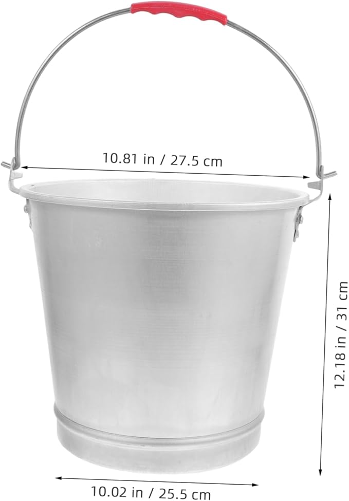 Mikinona Creative Aluminum Water Barrel Capacity Storage Bucket for Milk Ice and More Multipurpose Heavy-Duty Container for Beach Farm and Camping Use Portable and Easy to Clean