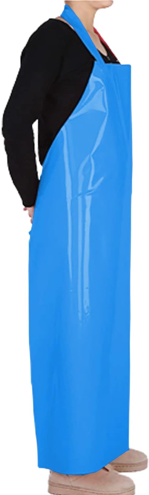 ELEBOX Waterproof Oil Proof Bib Apron Utility Apron Chemical Resistant Apron with Sleeve Work Apron Ultra Lightweight