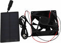 Fan Kit - IP65 Water Proof 3000 RPM Ventilation Fan with Solar Panel for RV, Greenhouse & Chicken Coop - Ultra-Quiet Operate (80x80mm Fan Size)‌