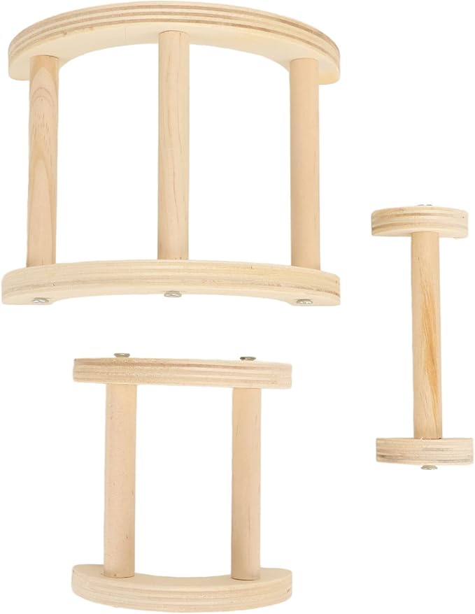 Wooden Chicken Perch Stand Arch Shape Stable Structure Chick Roosting Bar Grinding for Pet Coop Farm House Garden