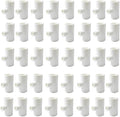 40 Pieces Chicken Waterer PVC Tee Fittings, Automatic Poultry Waterers PVC Fittings for 1/8" FTP Threads, Chicken Water Drinker and Feeder Cups for Poultry Nipples Chicken