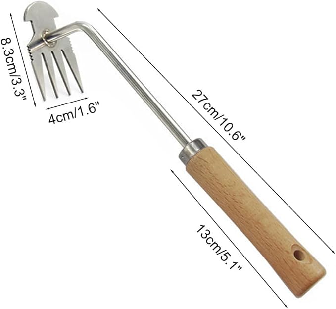 MiOYOOW Weed Puller Tool, Manual Hand Gardening Weeding Tool, Portable Multifunctional Weed Remover Tool for Gardening Backyard Farm