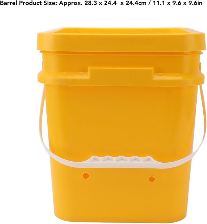 High Capacity Automatic Chicken Waterer Bowl with 12L Handheld Bucket Gravity Watering System for Quail, Easy Installation - Durable Plastic (Bucket + Butt Red Head)