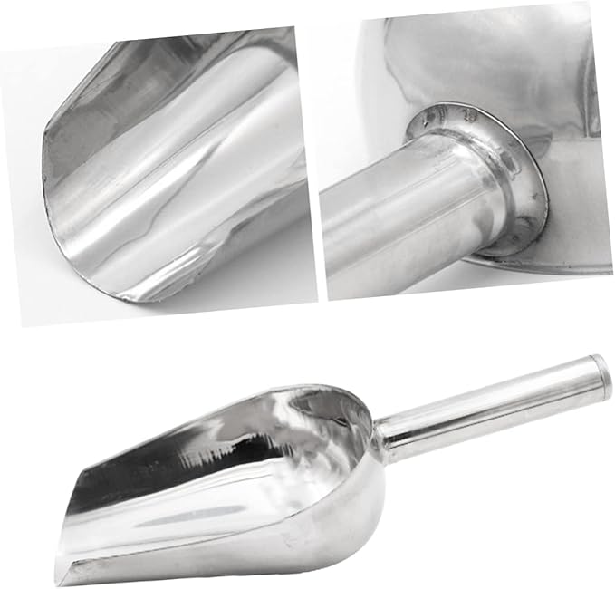 Scoops for Food Stainless Steel Feeding Scoop for Livestock Grain,Feed Distribution 12-Inch Food Serving Easy to Clean for Farm Feeding and Pet