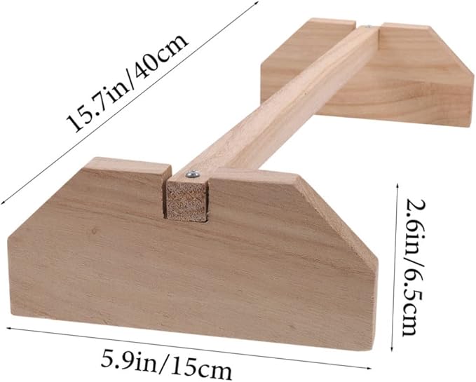 Happyyami Wooden Chick Perch Stand for Chickens and Birds Durable Natural Wood Roosting Bar Comfortable Perch for Brooder Coop and Farm Use