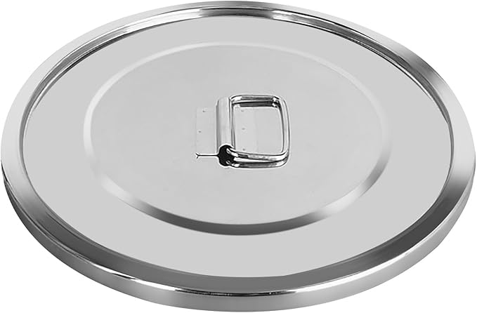 304 Stainless Steel Barrel Food Metal Pail Containers With Lid Handle, 5.27Qt Flour Rice and Grain Storage Containers Bucket Kitchen, Metal Canisters Bucket with Leakproof Lid and Lock Clips