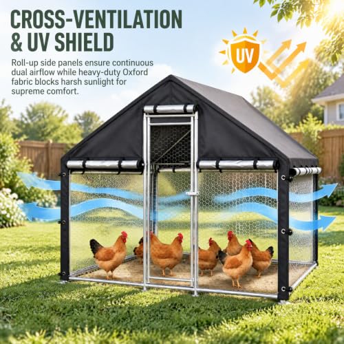 Chicken coop Cover, Waterproof in Winter. Suitable for Rooftop Chicken coops, Full Coverage. Black (No Chicken coop - Image 5
