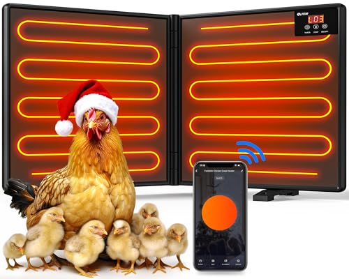 Chicken Coop Heater for Winter with Remote APP Control - Black 2G-APP by PETNF